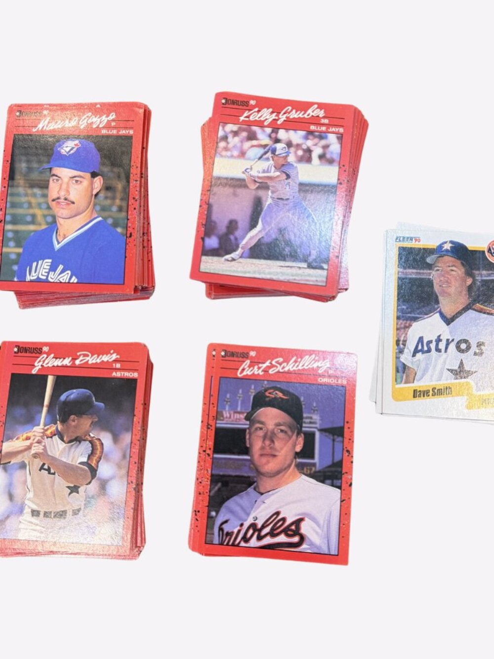 HUGE LOT 1989/1990 BASEBALL CARDS FLEER LEAF COLLECTIBLE 200 PC MIXED